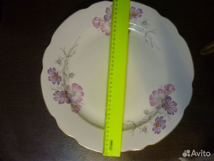 Большое фарфоровое блюдо 35 х 35 см Дулево