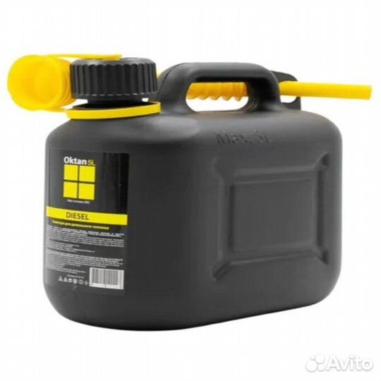 Канистра пластиковая oktan дизель 5л черная