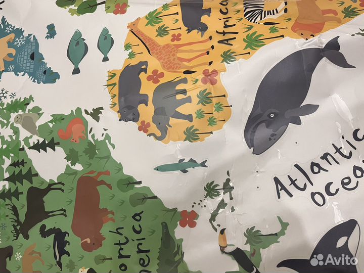 Декоративная наклейка на стену. Карта