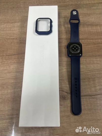 Часы apple watch 7 45 mm blue