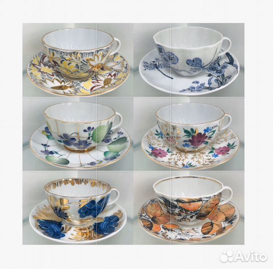 Чашка с блюдцем императорский фарфор ифз/лфз