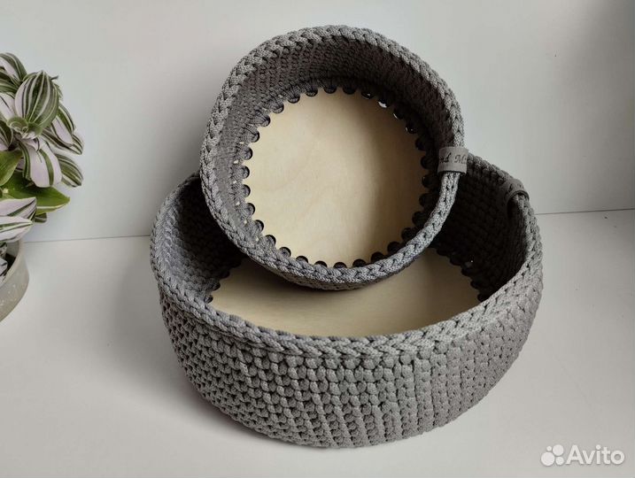 Набор корзиночек из полиэфирного шнура