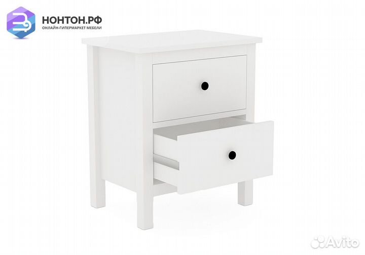 Тумба с 2-мя ящиками khimki белая