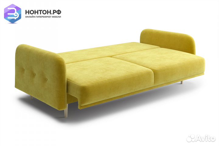 Диван книжка Париж горчичный