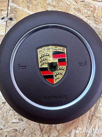 Подушка в руль airbag Porsche коричневая