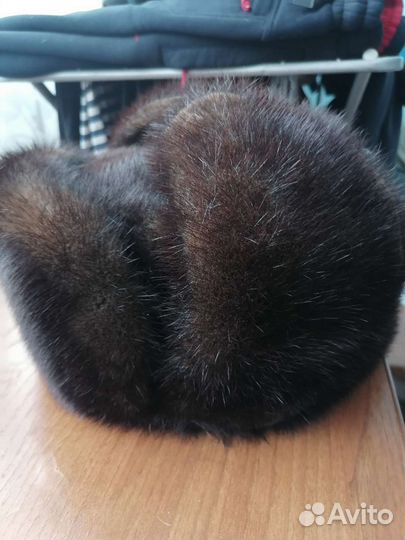 Норковая шапка мужская ушанка