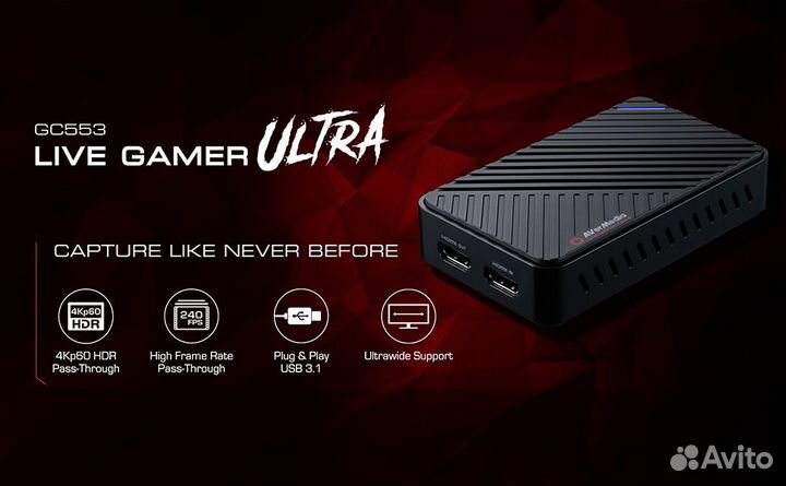 Карта видеозахвата 4K Avermedia Live gamer ultra