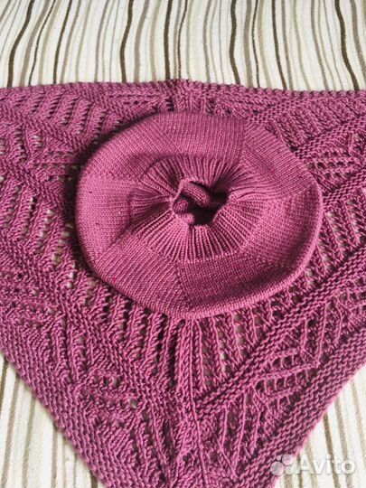 Наборы беретов с шарфиками демисезон