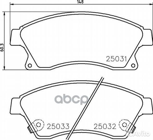 Колодки тормозные дисковые перед NP6048 NIS