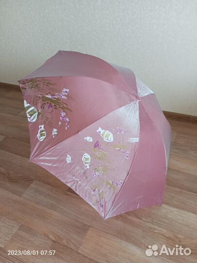 Зонт розовый перламутр