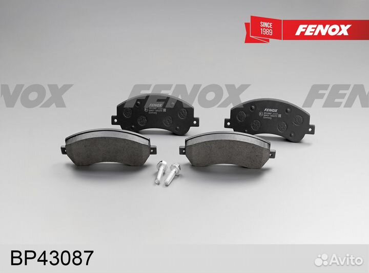 Колодки тормозные передние к-кт fenox BP43087