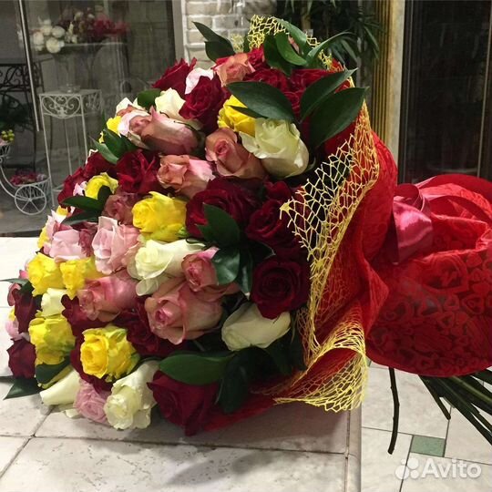 Цветы розы букет