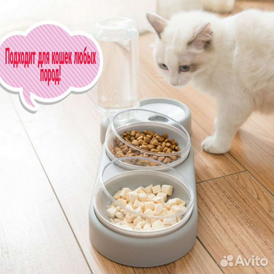 Автопоилка для кошек, кормушка, чашка для корма