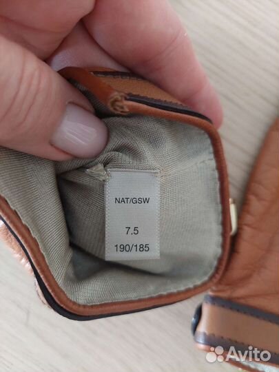 Перчатки кожаные burberry