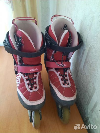 Роликовые коньки раздвижные размер 24 -25,5
