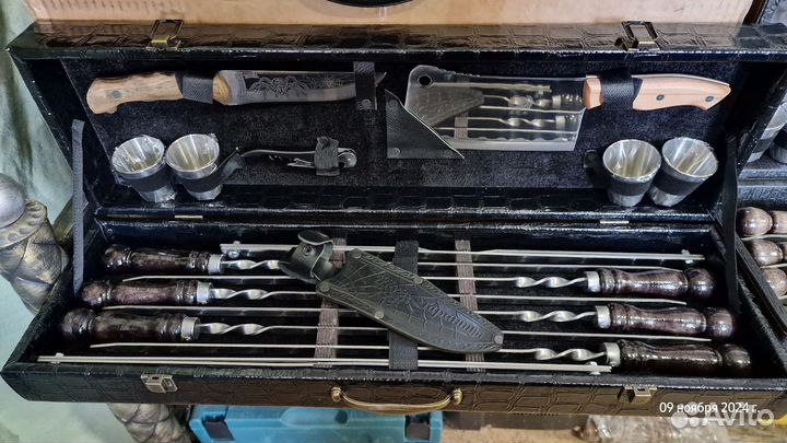 Подарочные наборы для шашлыка в кейсах