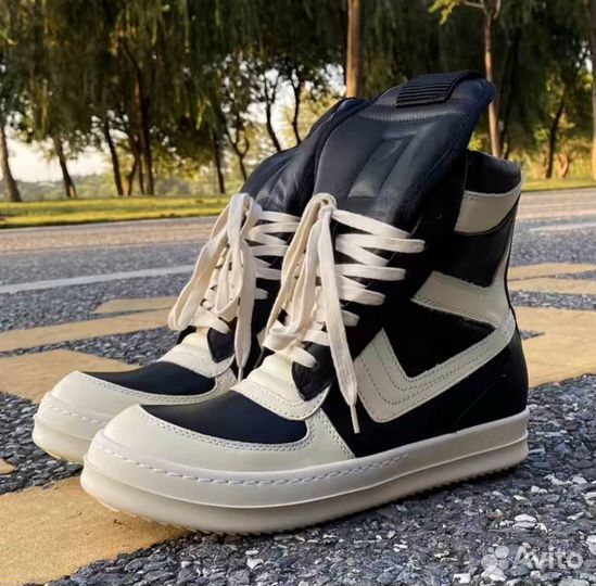 Кроссовки Rick Owens Geobasket Chrome Hearts