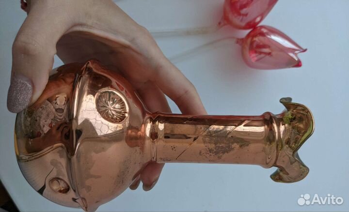 Ваза и стеклянные тюльпаны СССР