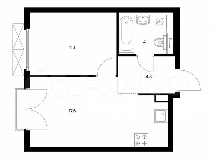 1-к. квартира, 37 м², 26/26 эт.