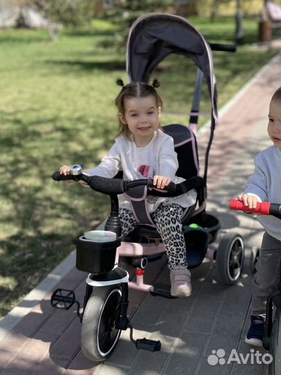 Велосипед-коляска трехколесный с тентом