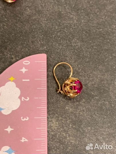 Серьги золотые 583 пробы СССР