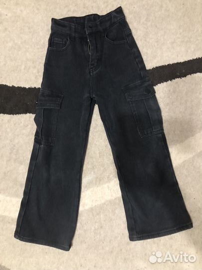 Джинсы на флисе 128-134