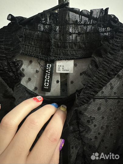 Платье hm zatra черное миди прозрачное