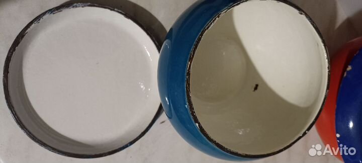 Чугунные котелки с эмалью СССР