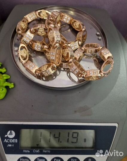 Золотая цепочка 114 грамм versace