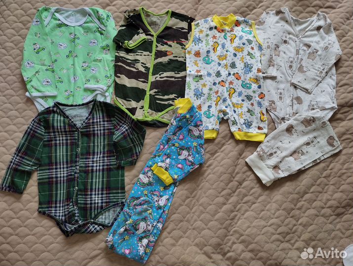 Вещи пакетом для мальчика с рождения до 1.5 лет