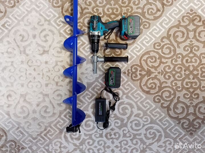 Шуруповерт Ледобур Heinhelper 2 акб 6А+Тонар 150мм