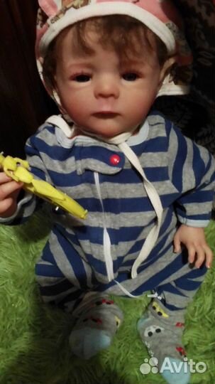 Кукла реборн мальчик полностью силиконовая 50см
