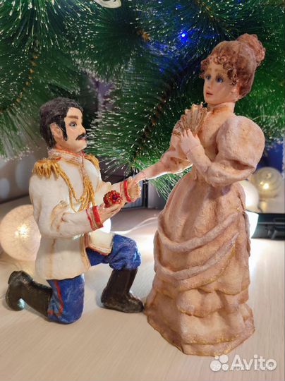 Свадебная композиция из ваты