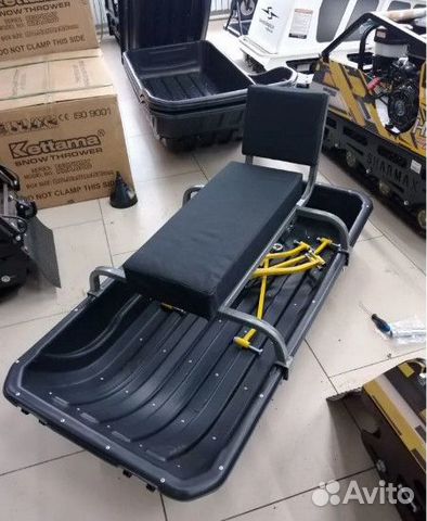 Сиденье на сани-волокуши 1местное со спинкой усил