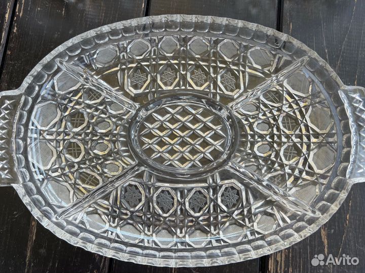 Хрустальные менажница салатники конфетницы СССР