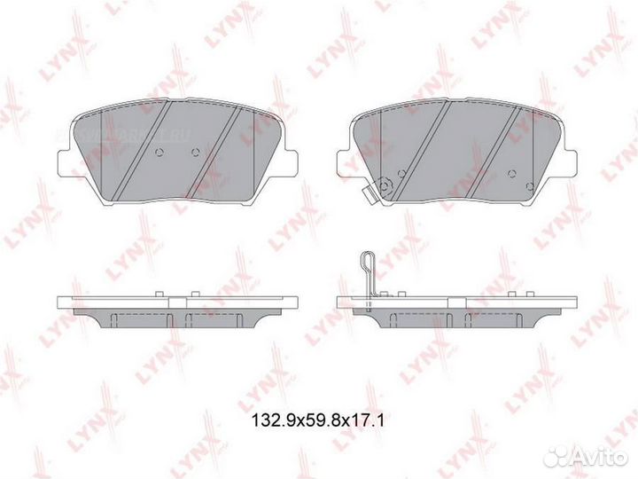 Lynxauto BD-3630 Колодки тормозные передние перед
