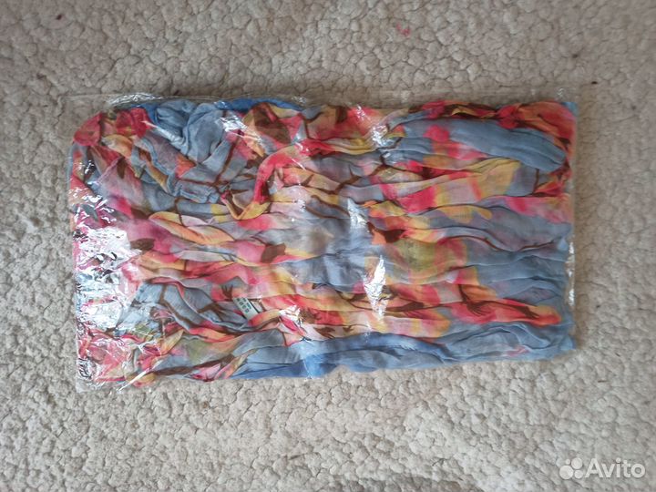 Женский шарф из жатого хлопка 180х80