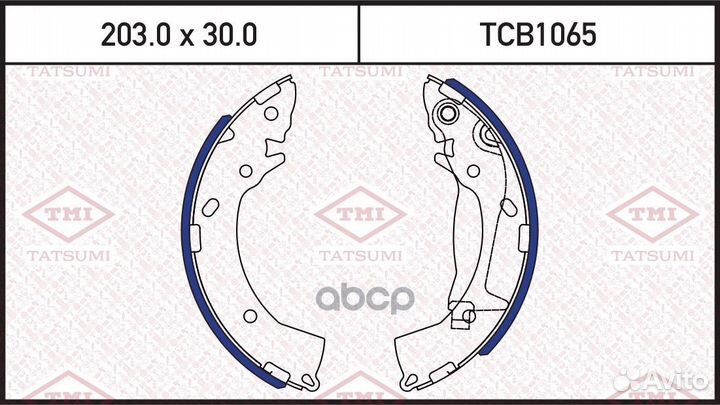 Колодки тормозные барабанные зад TCB1065