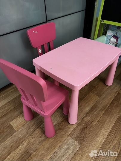 Стол и 2 стула икея детские