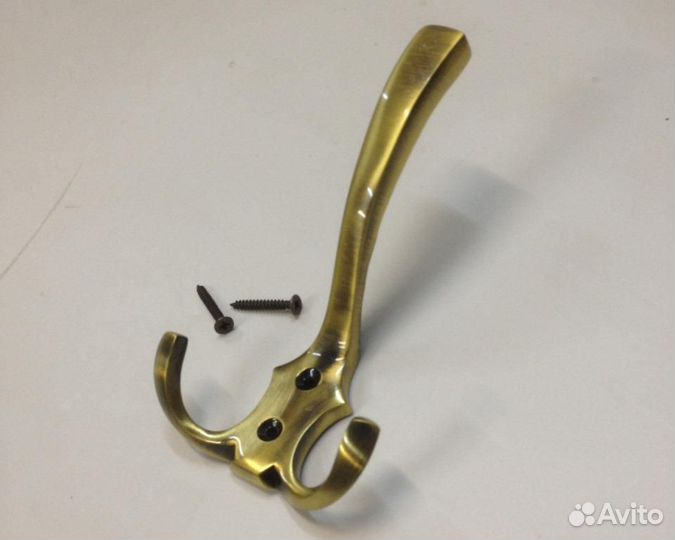 Крючки для одежды, гардероба бронзовые (5шт) литые