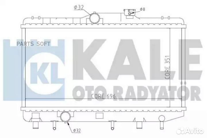 Kale 341925 341925 радиатор системы охлаждения\ To