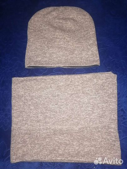 Комплект шапка и снуд женский