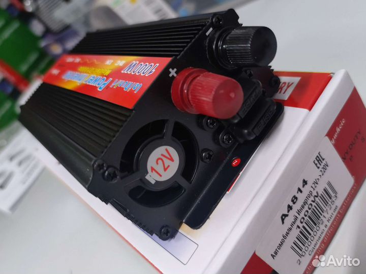 Автомобильный инвертор c 12 на 220V, 1000W