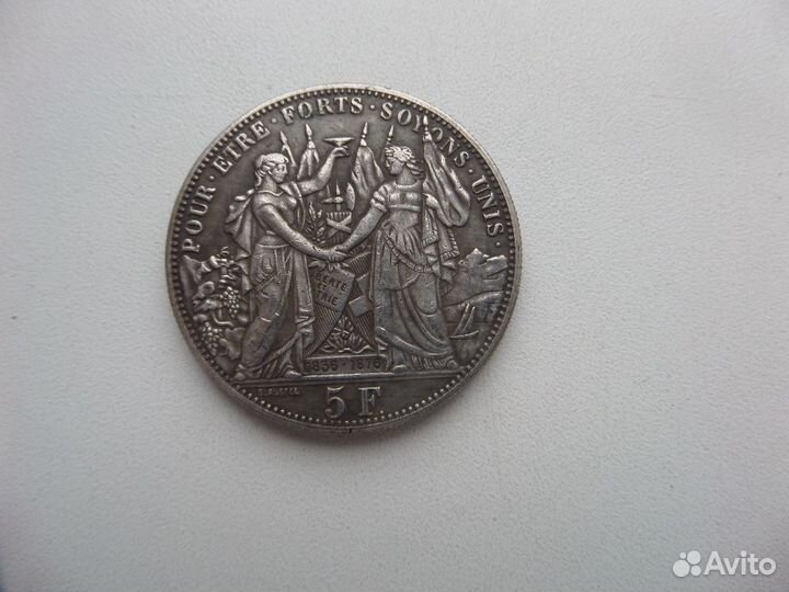 5 франков 1876 швейцария
