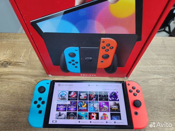 Новая Чипованная nintendo switch oled 64+128