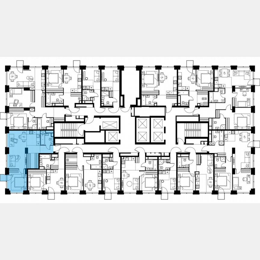 2-к. квартира, 53,5 м², 18/64 эт.