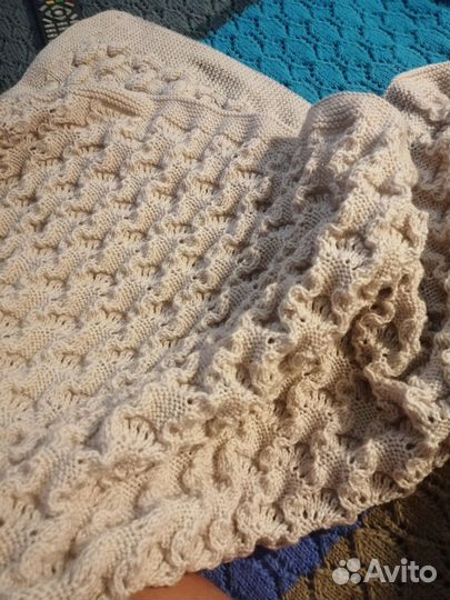 Плед детский вязаный ручная работа