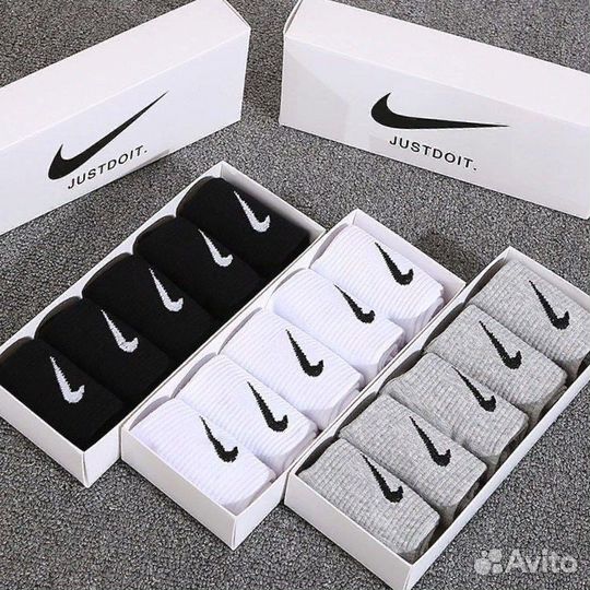 Носки nike белые высокие
