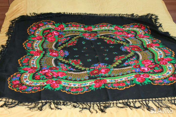 Платок шаль шерсть 100