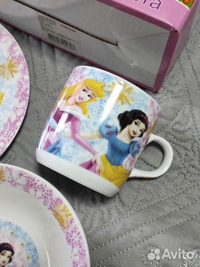 Набор детской посуды Принцессы 3 предмета